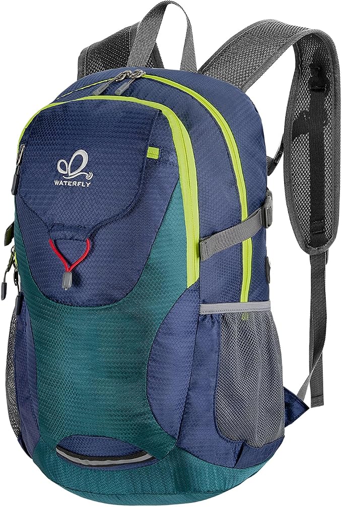 WATERFLY Lightweight Packable Hiking Backpack: 30L Foldable Travel Daypack by Waterfly
