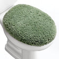 Microfiber Elongated Toilet Seat Cover 19.5"x 15" Machine Washable Solid Toilet by Baahrnom