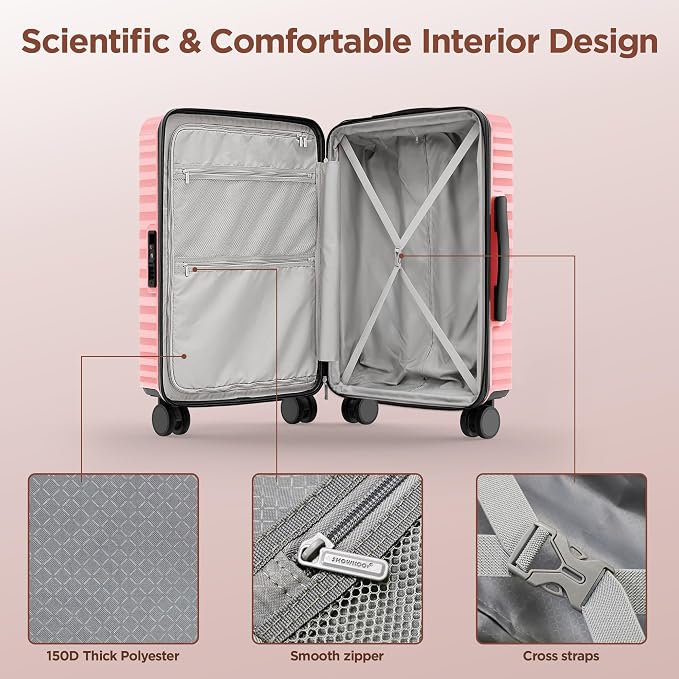 SHOWKOO Luggage Sets 3 Piece Hardside Expandable Suitcase - Image 8