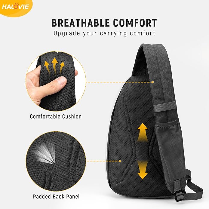 HALOVIE Anti Theft Crossbody Sling Bag RFID Travel Sling Backpack Lightweight - Image 4