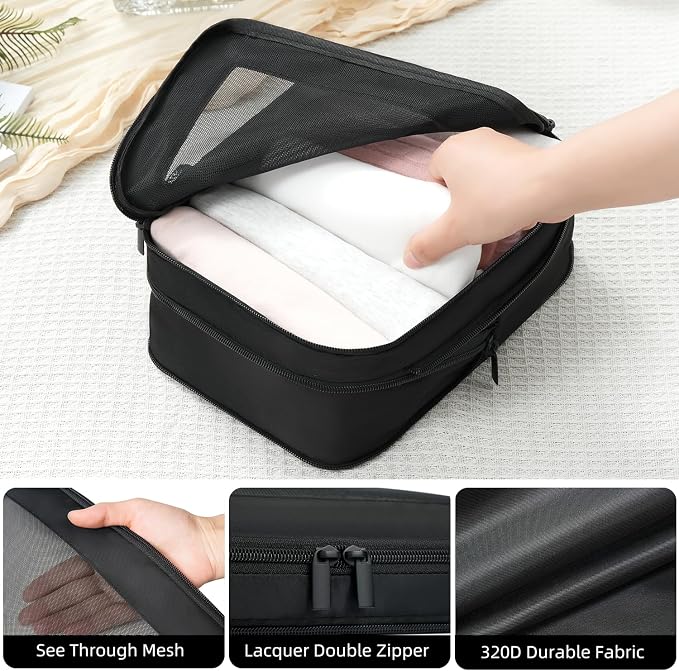 BAGAIL 4 Set/6 Set/8 Set Compression Packing Cubes Travel Accessories - Image 6