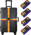 BILIONE 4 Pack Luggage Straps 79" Long Belts Keep Suitcase Secure While by BILIONE