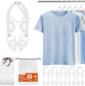 HOUSE DAY Foldable Travel Hangers 20 Pack w/10 Clips, Cruise Essentials 2025 by HOUSEDAY