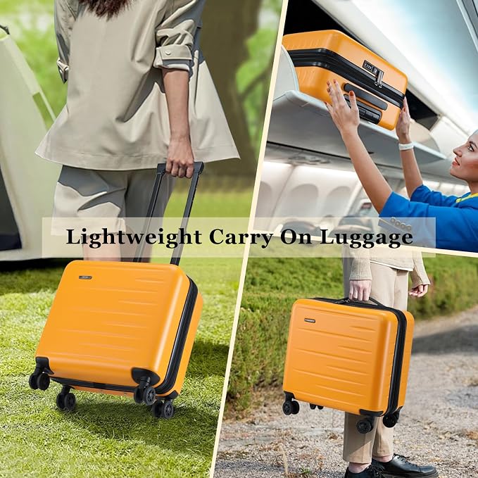 16 Inch Carry On Luggage Airline Approved, Expandable Lightweight ABS+PC Hard - Image 7