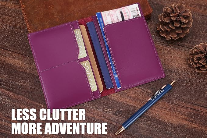 STAR VISTA Albatross Leather Travel Passport Holder, Minimalist Design - Image 6
