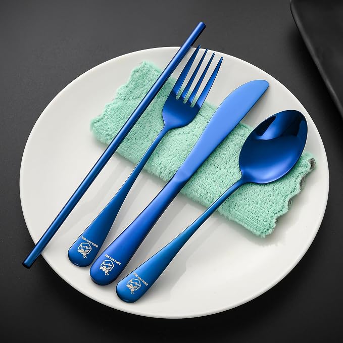 Boulder Bee | Travel Utensils Set | Reusable Camping Cutlery Set | Stainless - Image 3