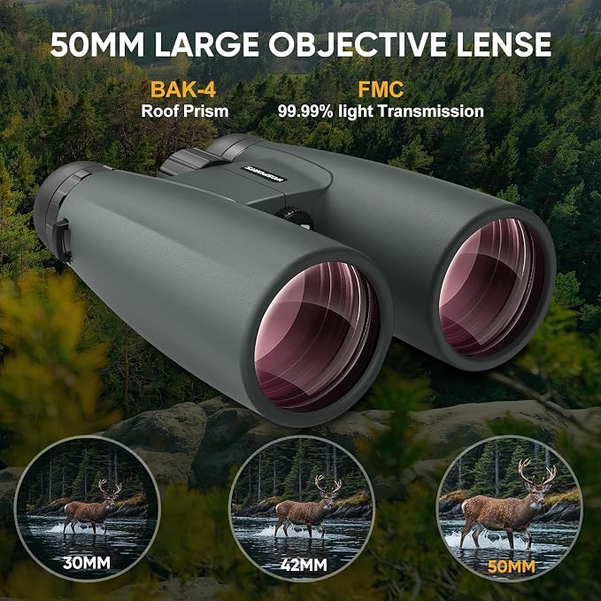 WOSPORTS 15x50 Binoculars for Adults High Powered - Image 4