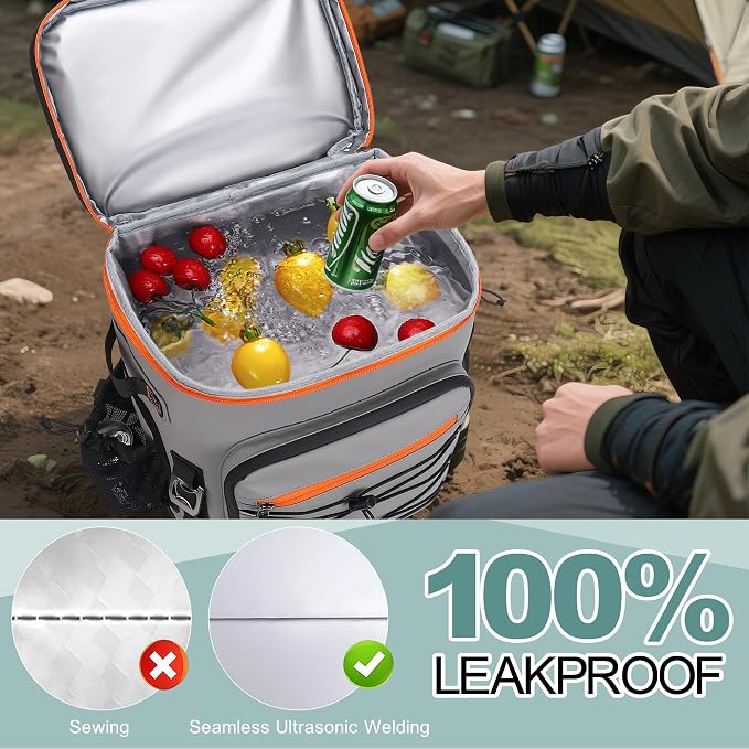 Large 52cans Cooler Backpack, Waterproof, Leak Proof, 30L Large Capacity - Image 4