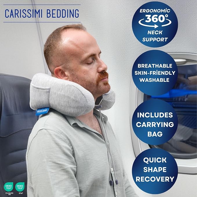 Travel Pillow with Bag – Compact Memory Foam Neck Pillow - Image 6