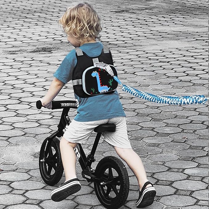 Accmor Toddler Harness Leash+ Reflective Anti Lost Wrist Link, Cute Dinosaur - Image 6