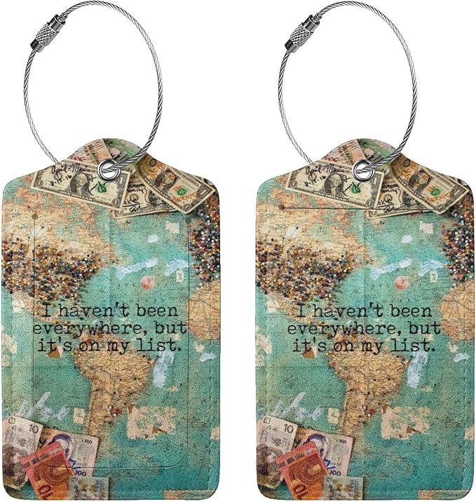 2 Pack Travel Luggage Tags for Suitcases Women Men Kids, Bag Tags for Leather - Image 3