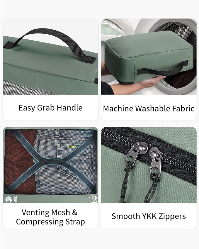 ECOHUB 7 Set Packing Cubes Tear-Resistant Luggage Packing Organizers - Image 5