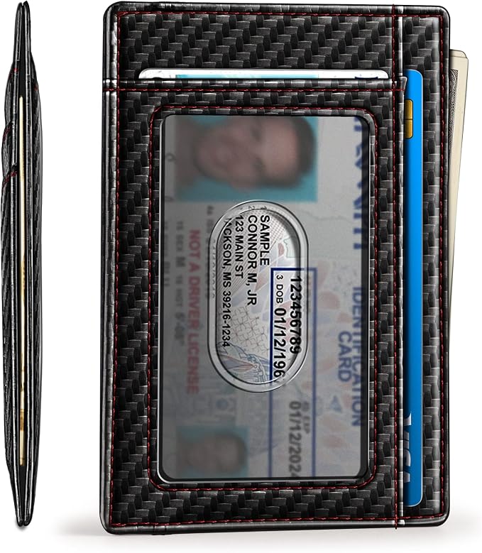 BULLIANT Slim Wallet, Skinny Minimal Thin Front Pocket Wallet Card Holder - Image 2