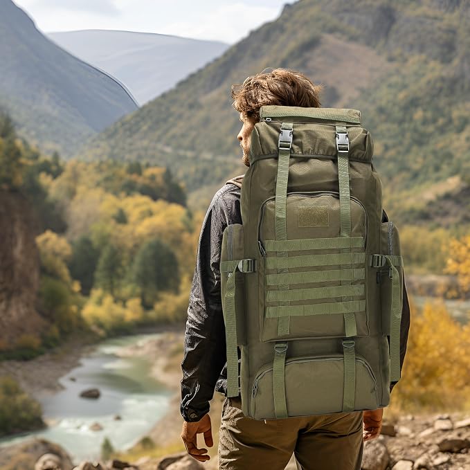 Hiking Backpack for Men 70L/100L Camping Backpack Military Rucksack Molle 3 - Image 7