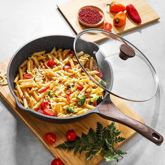 SENSARTE Nonstick Frying Pan Skillets, Swiss Granite Coating Omelette Pans - Image 7