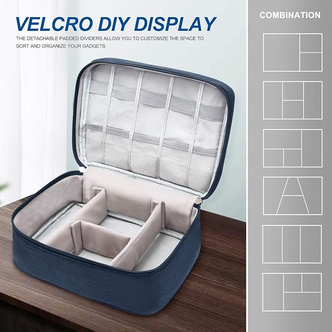 Electronics Organizer Travel Universal Cable Organizer Bag Waterproof - Image 8