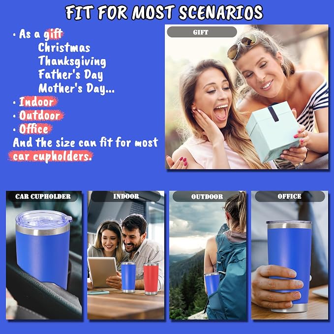 20 oz Tumbler with lid Double Wall Vacuum Insulated Tumblers Stainless Steel - Image 6