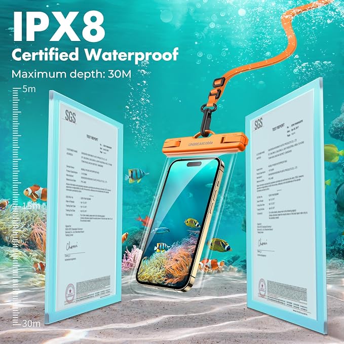 UNBREAKcable Waterproof Phone Pouch-2 Pack IPX8 Waterproof Phone Case - Image 3