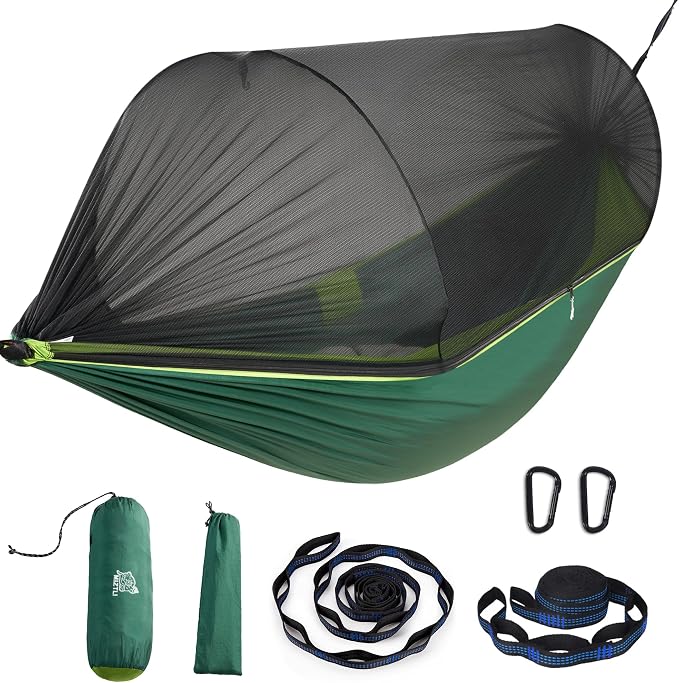 Miztli Camping Hammock -Portable Hammock w/Spacious Net & Tree Straps by MIZTLI