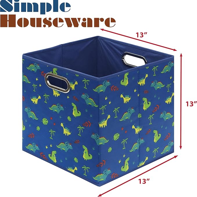 SIMPLE HOUSEWARE 13-Inch Collapsible Fabric Cube Storage Bin - Image 6