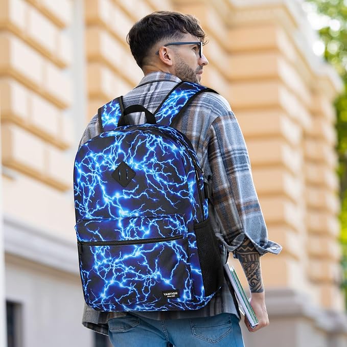 17.3 Inch School Backpack, Lightweight Bookbag Men and Teen Boy Back Pack - Image 2