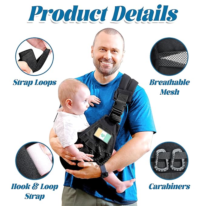 Baby Sling Carrier, Adjustable Non-Ship Hip Seat Toddler Carriers - Image 3
