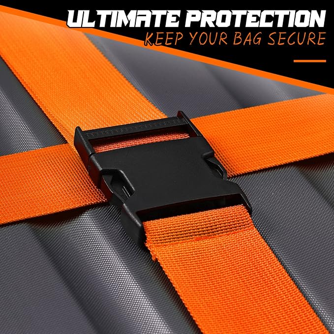 Eccliy 12 Pack Luggage Straps Suitcase Belts Wide Adjustable Packing Straps - Image 5
