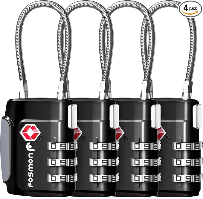 Fosmon TSA Approved Cable Locks by Fosmon