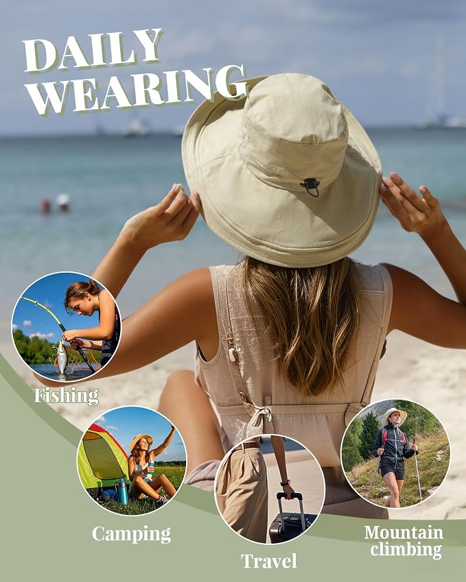 UV 50 Sun Hat for Women Wide Brim - Image 7