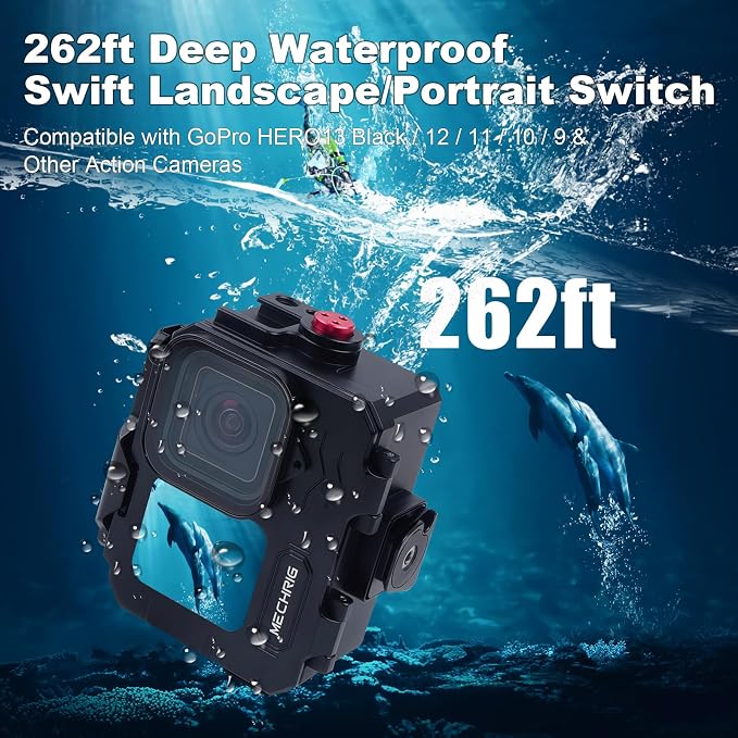 Aluminum Waterproof Case for GoPro HERO13 Black HERO12 HERO11 HERO10 HERO9 - Image 3