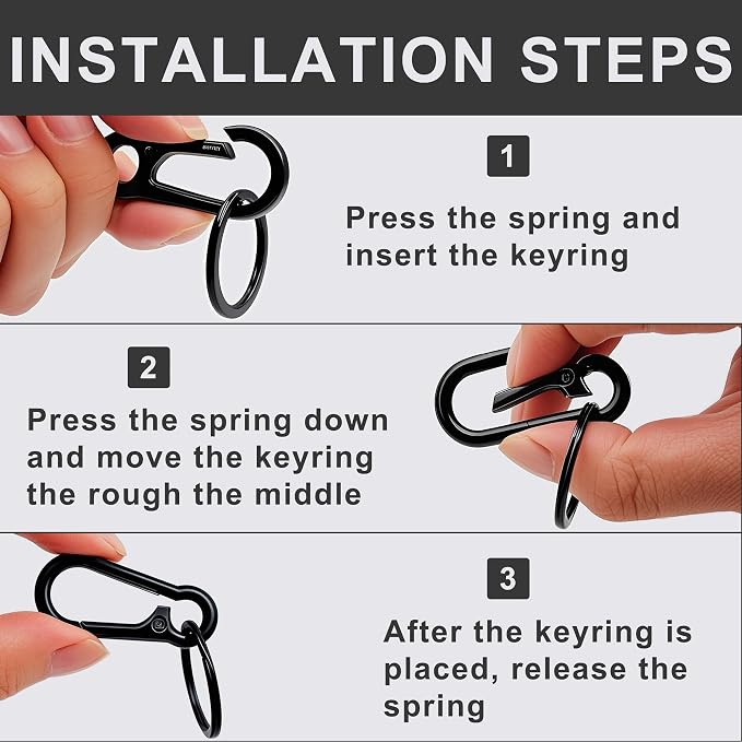 Keychain Keyring Set for Men Women Classic Metal Home Car Key Holder Organizer - Image 4