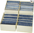 Jeans Drawer Organizers for Clothing, 5 Compartment Wardrobe Storage Box by Coorganisers