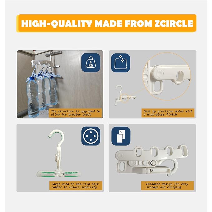 Over The Door Hooks Hanger, Foldable Portable Folding Hangers, Hanging Rack - Image 2