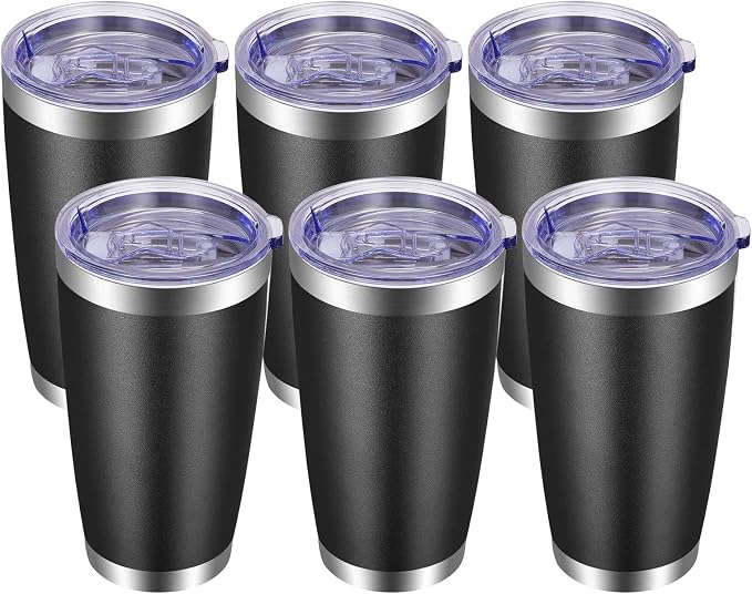 VEGOND 20oz Tumbler with Lid and Straw Stainless Steel Tumbler Cup Bulk Vacuum by VEGOND