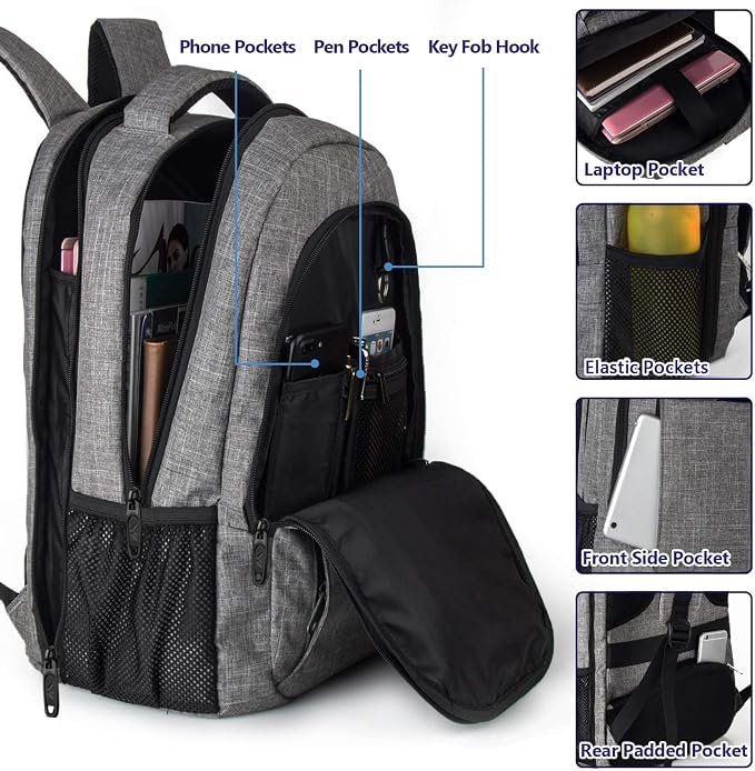 17 Inch Laptop Backpack, MATEIN TSA Large Backpack - Image 5