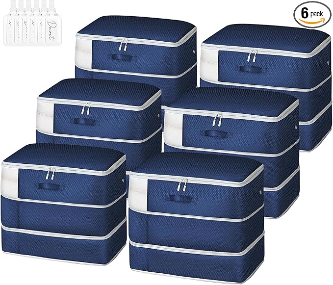 DIMJ Comforter Storage Bag - 110L Ultra Space Saving Self Compression Organize by DiMJ