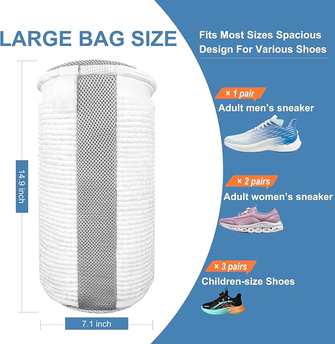 Shoe Washing Machine Bag – 360° Deep Clean Sneaker Laundry Bag - Image 6