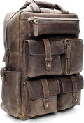 Handmade Leather Backpack for Men and Women, 15.6 Inch Laptop Bag, Genuine by Luxeoria