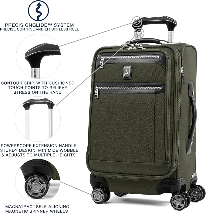 Travelpro Platinum Elite Softside Expandable Carry on Luggage, 8 Wheel Spinner - Image 3
