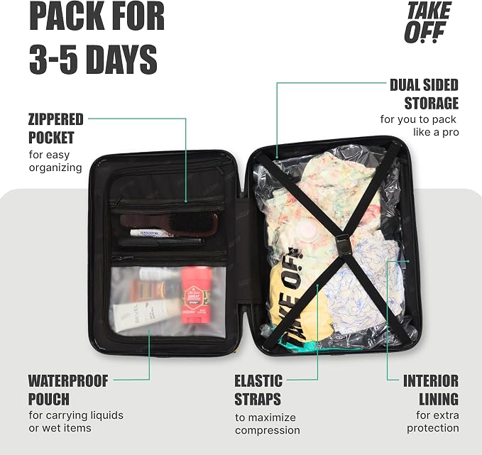 Take OFF Luggage Personal Item 3.0 – 18x14x8 Underseat Carry On - Image 4