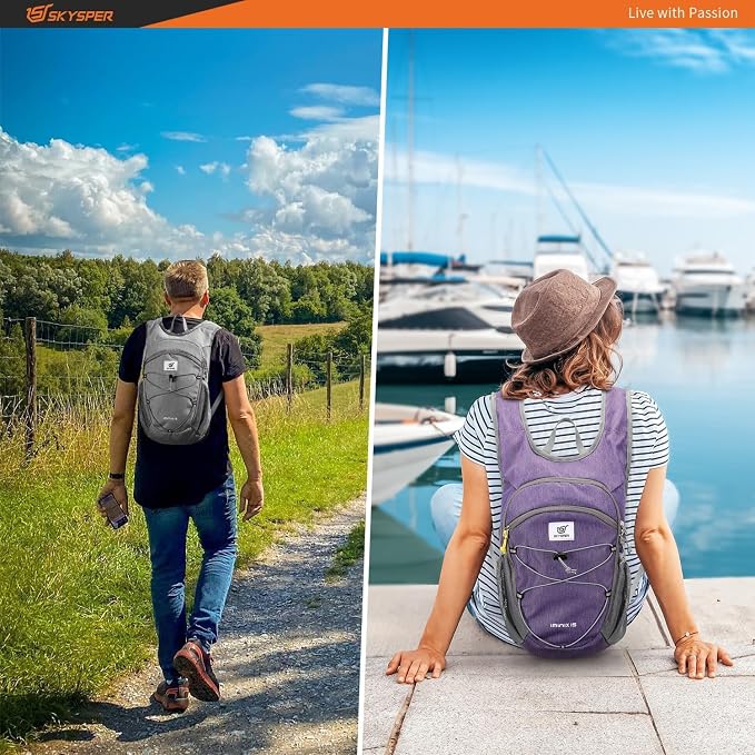 SKYSPER 15L/20L Foldable Hiking Backpack Lightweight Packable Travel Daypack - Image 6