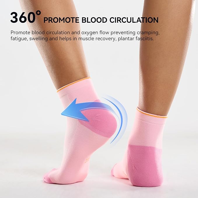 CS CELERSPORT 2/5 Pairs Ankle Compression Socks - Image 5