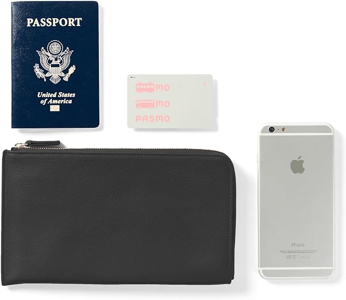 Leatherology Black Onyx Leatherology Slim Zip Travel Wallet - Image 5