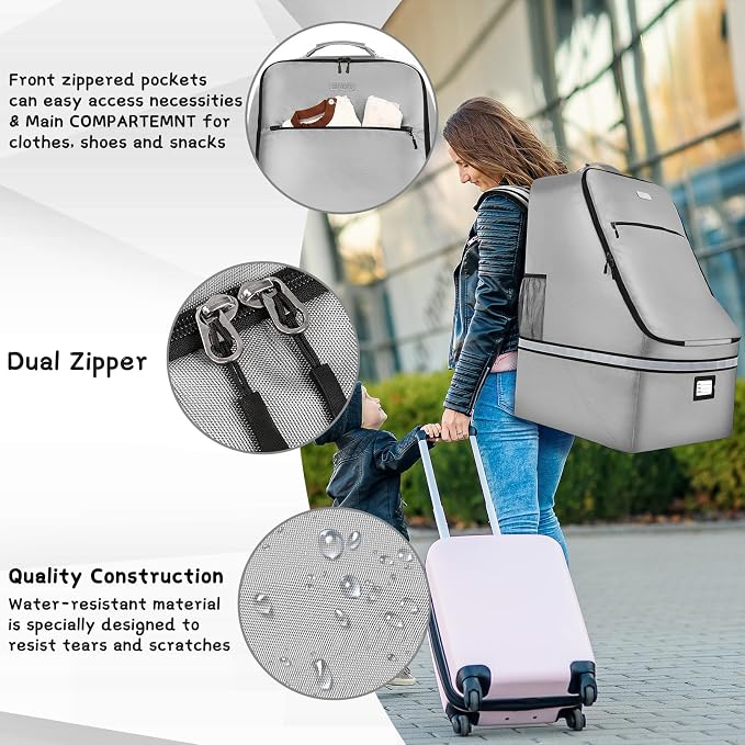 Car Seat Travel Bag, Padded Car Seats Backpack - Image 5