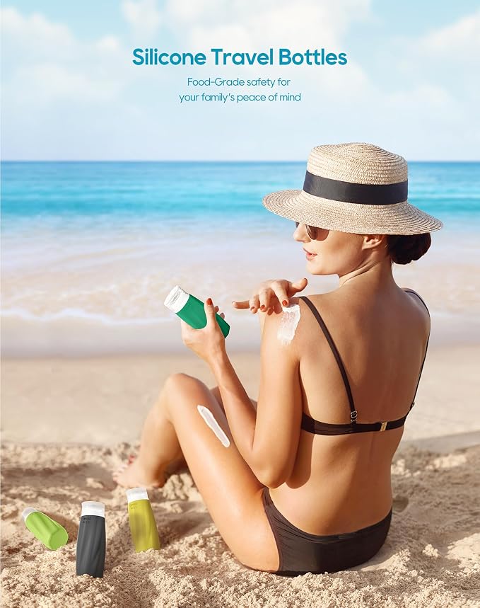 Morfone Travel Bottles Set for Toiletries, Tsa Approved Travel Size Containers - Image 4