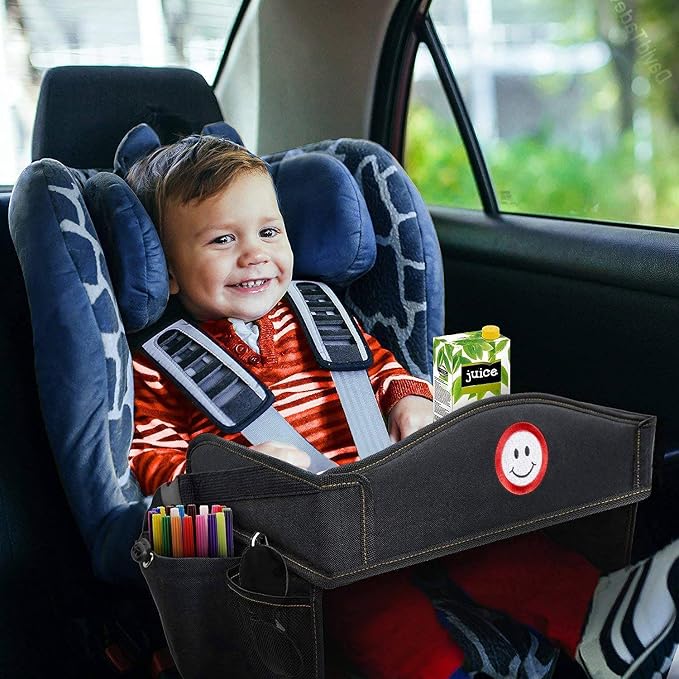 Coolmum Kids Travel Tray, Toddler Car Seat Tray, Double Sided Activity Organizer - Image 6