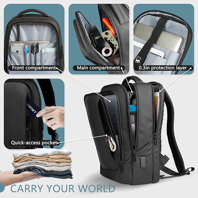 hk Laptop Backpack for Men - Image 4