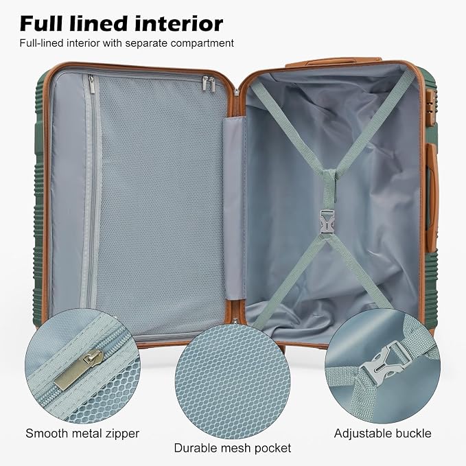 LONG VACATION 6 Piece ABS+PC Hardshell Luggage Set - Image 4