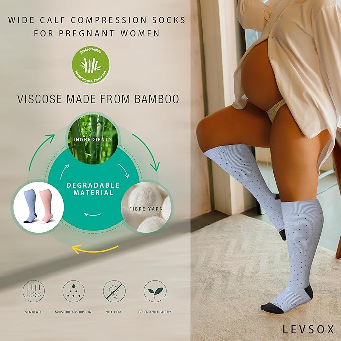 LEVSOX Wide Calf Compression Socks - Image 3