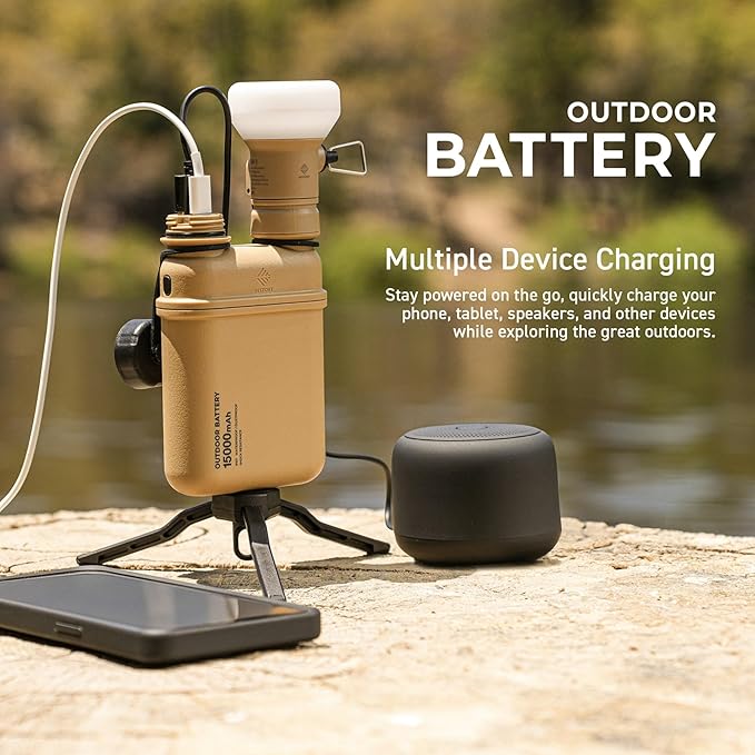 ELECOM NESTOUT Rugged Power Bank, 15000mAh Outdoor Charger, 32W USB-C Fast - Image 2